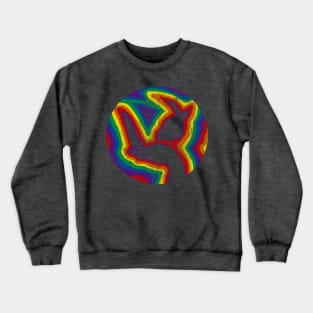 Rainbow Peace Dove (distressed) Crewneck Sweatshirt